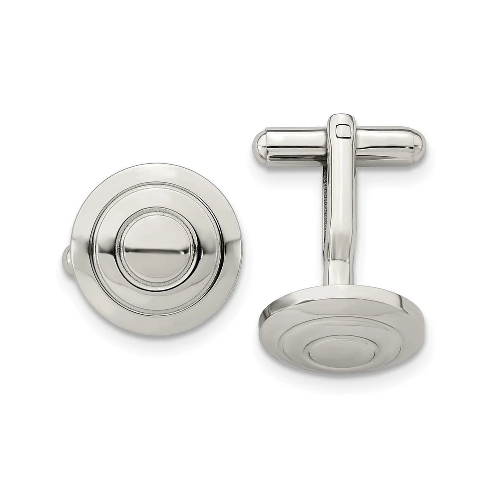 Chisel Stainless Steel Polished Cufflinks