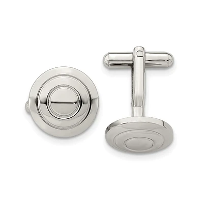 Chisel Stainless Steel Polished Cufflinks