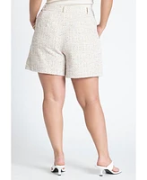 Eloquii Plus Tweed Short