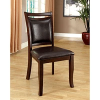 Streamdale Furniture Set of 2 Dark Cherry Espresso Dining Chairs