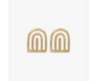 Ink + Alloy Willow Arches Drop Earrings Brass