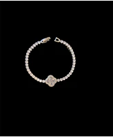 Hollywood Sensation Crystal Clover Tennis Bracelet