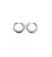 sanctuaire Thick Hoop Statement Earrings Silver