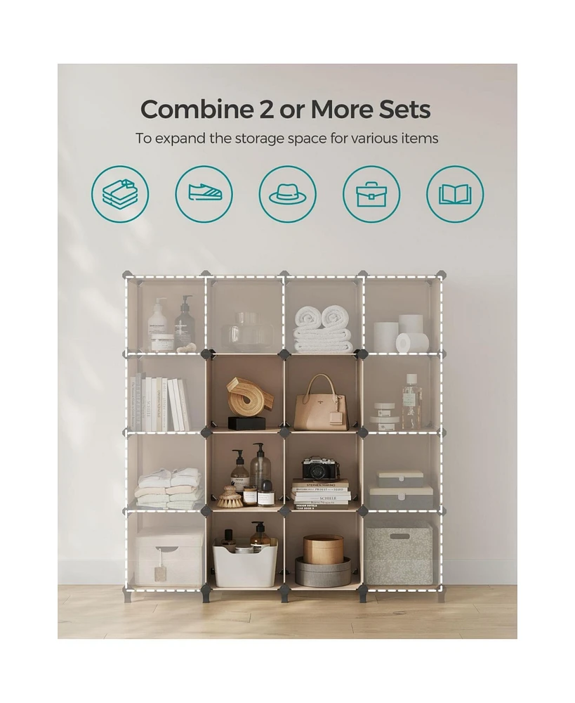 Slickblue 6-cube Storage Organizer, Diy Plastic Closet Cabinet, Shelving