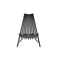 Merrick Lane Dubois Indoor/Outdoor Solid Acacia Wood Low Profile Lounge Folding Chair For Use With Backyard, Patio, Sunroom, Porch, Garden