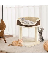 Vebreda Sugift Multi-Level Cat Climbing Tree with Scratching Posts and Large Plush Perch