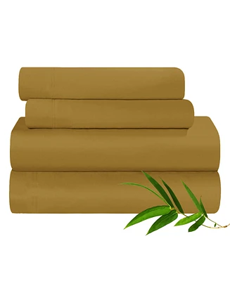 Superior Rayon From Bamboo 300 Thread Count Solid Deep Pocket Bed Sheet Set