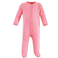 Hudson Baby Baby Girls Hudson Cotton Sleep and Play One Piece, Woodland Fox