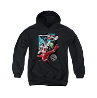 Justice League Boys of America Youth Galactic Attack Pull Over Hoodie / Hooded Sweatshirt