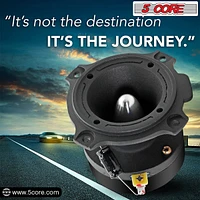 5 Core 6.5 inch Car Speakers & Tweeters Combo/ 2 Mid Range Speakers| 4Ohm, 2 Premium Tweeters - MR6.5-4oHMX2Pcs+Tw-BULLET180X2Pcs