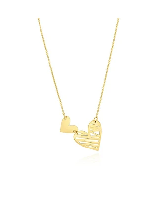 The Lovery Double Woven Heart Necklace