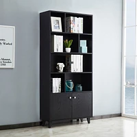 Streamdale Furniture 68" Bookcase With 2 Doors, Bookshelf