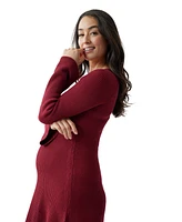 Women's Maternity Mini Sweater Dress