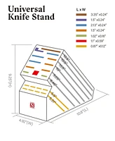 Cook N Home 20 Slot Bamboo Universal Knife Holder Countertop Butcher Block Knife Stand