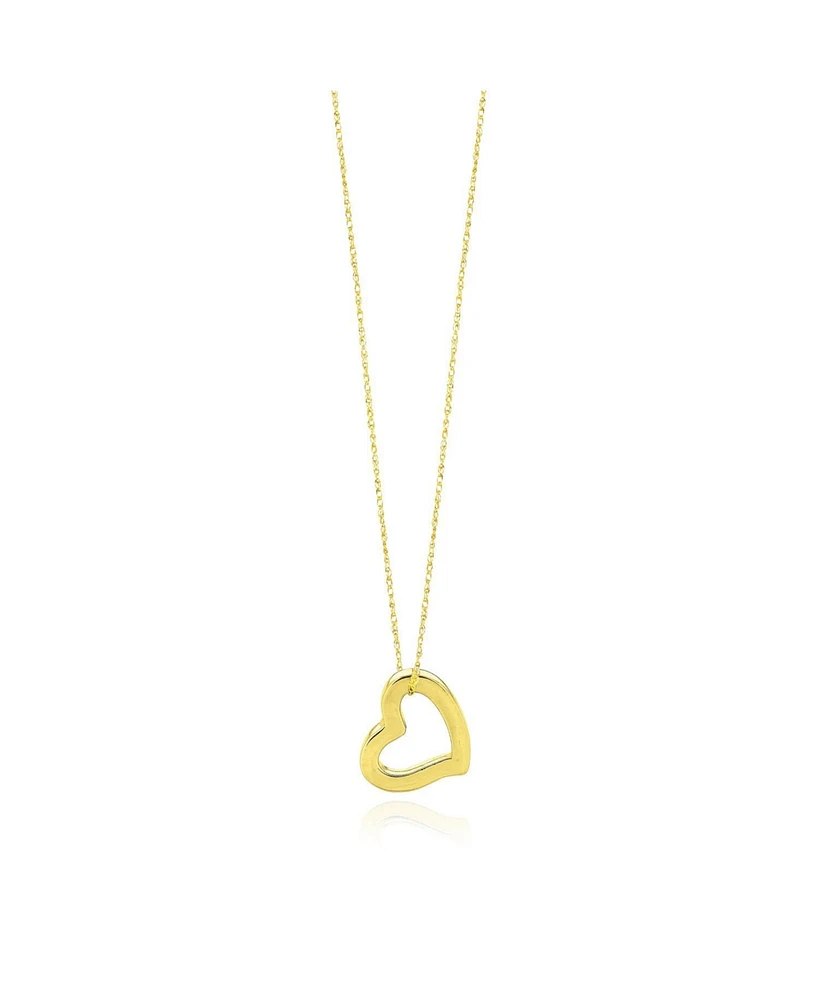 The Lovery Gold Open Heart Necklace 14K Gold