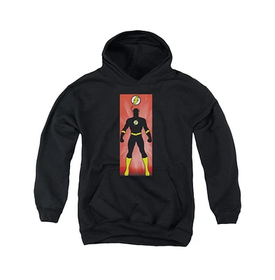 Justice League Boys of America Youth Flash Block Pull Over Hoodie / Hooded Sweatshirt