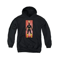 Justice League Boys of America Youth Flash Block Pull Over Hoodie / Hooded Sweatshirt