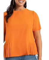 Eloquii Plus Pleated Hem Top