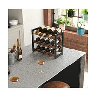 Slickblue Countertop Wine Rack, 3-tier Display Wine Storage Shelves, Holds 12 Bottles