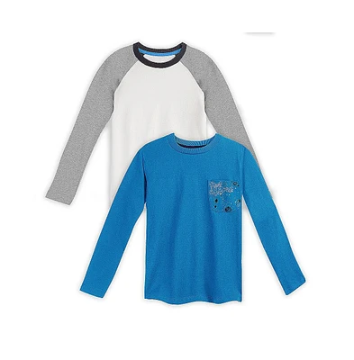 Mightly Kids 2pk Fair Trade Organic Cotton Long Sleeve T-Shirts