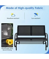 Sugift Swing Glider Chair 48 Inch Loveseat Rocker Lounge Backyard