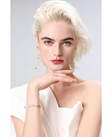 Classicharms FrostLily Azeztulite Crystal and Bead Drop Earrings