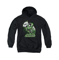 Justice League Boys of America Youth Green Lantern & Gray Pull Over Hoodie / Hooded Sweatshirt