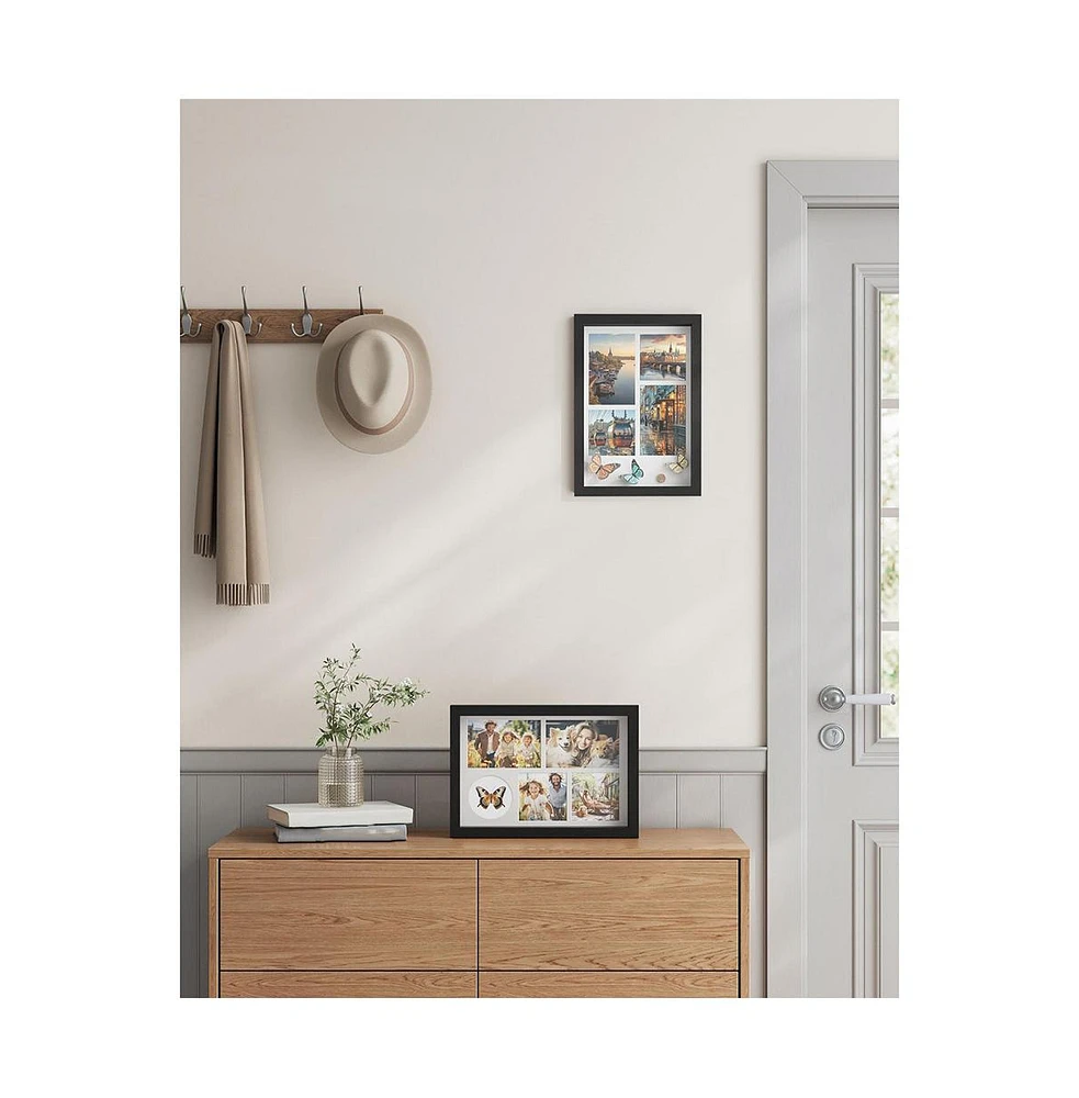 Slickblue Deep Memory Display Case For Desk Wall Decor With Wood Push Pins