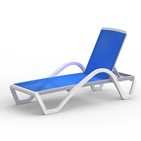 Streamdale Furniture Adjustable Aluminum Pool Lounge Chair - Blue