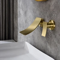 Streamdale Furniture Wall Mount Widespread Bathroom Faucet