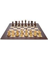 Bobby Fischer Zagreb Chess Set with Wooden Board 21.75 in., 3.74 in. King