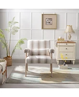 Streamdale Furniture Accent Chair, Kiln Dried Solid Wood Legs With Fabric