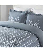 Egyptian Linens Pearla 100% Cotton Duvet Cover Set, Full/Queen