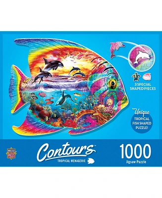Masterpieces Contours - Tropical Menagerie 1000 Piece Shaped Puzzle