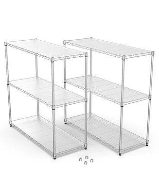 Simplie Fun 2 Pack 3 Tier Shelf Wire Shelving Unit, 2P-3Twl1848-c-Lkj