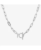 sanctuaire Flat Chain Link Necklace Silver