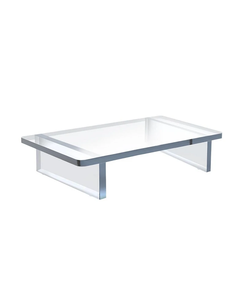 Azar Displays Clear Acrylic 11.75"W X 7.75"D X 3"H 1/2" Thick Deluxe Riser w/Bumpers