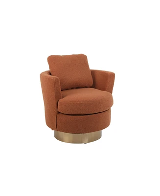 Simplie Fun Swivel Barrel Chair for Living Room or Bedroom
