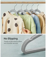 Slickblue Hangers for Closet with Hooks, Premium Velvet Hangers, Non-Slip 30 Pieces