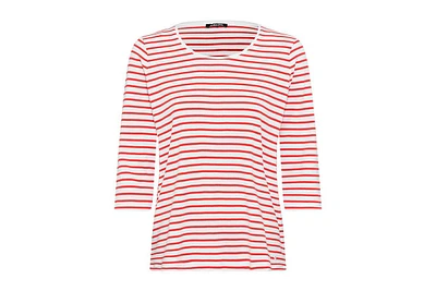 Olsen Women's 100% Cotton 3/4 Sleeve Striped T-Shirt