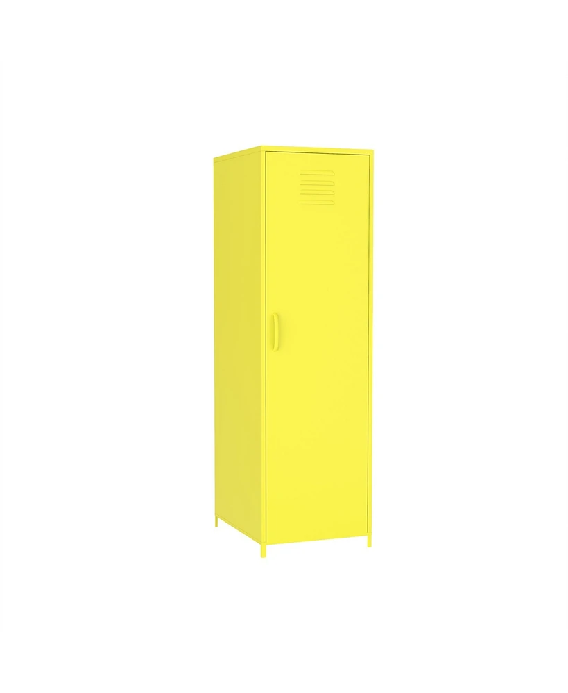 Simplie Fun One Door Yellow Steel Storage Cabinet