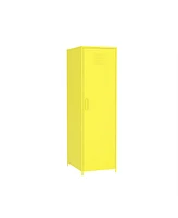 Simplie Fun One Door Yellow Steel Storage Cabinet