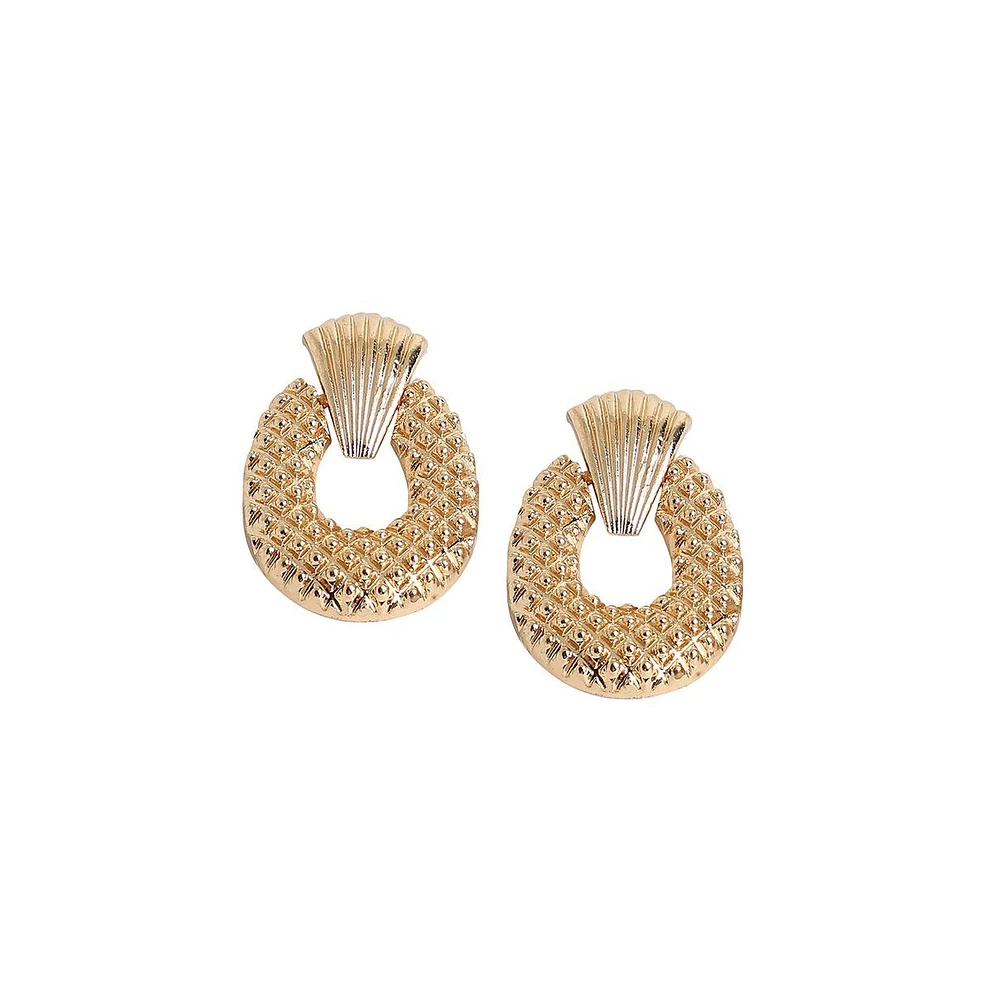 Sohi Women's Textured Drop Earrings