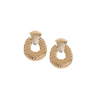 Sohi Women's Textured Drop Earrings