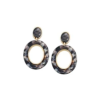 Sohi Women's Marble Drop Earrings