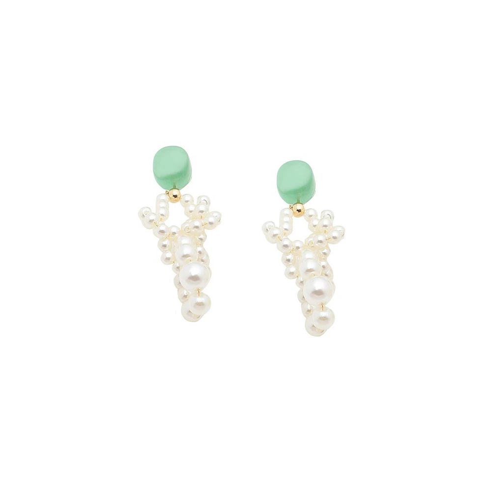 Sohi Women's Snowball Drop Earrings