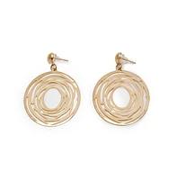 Sohi Women's Gold Rose Drop Earrings