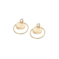 Sohi Women's Metallic Drop Earrings