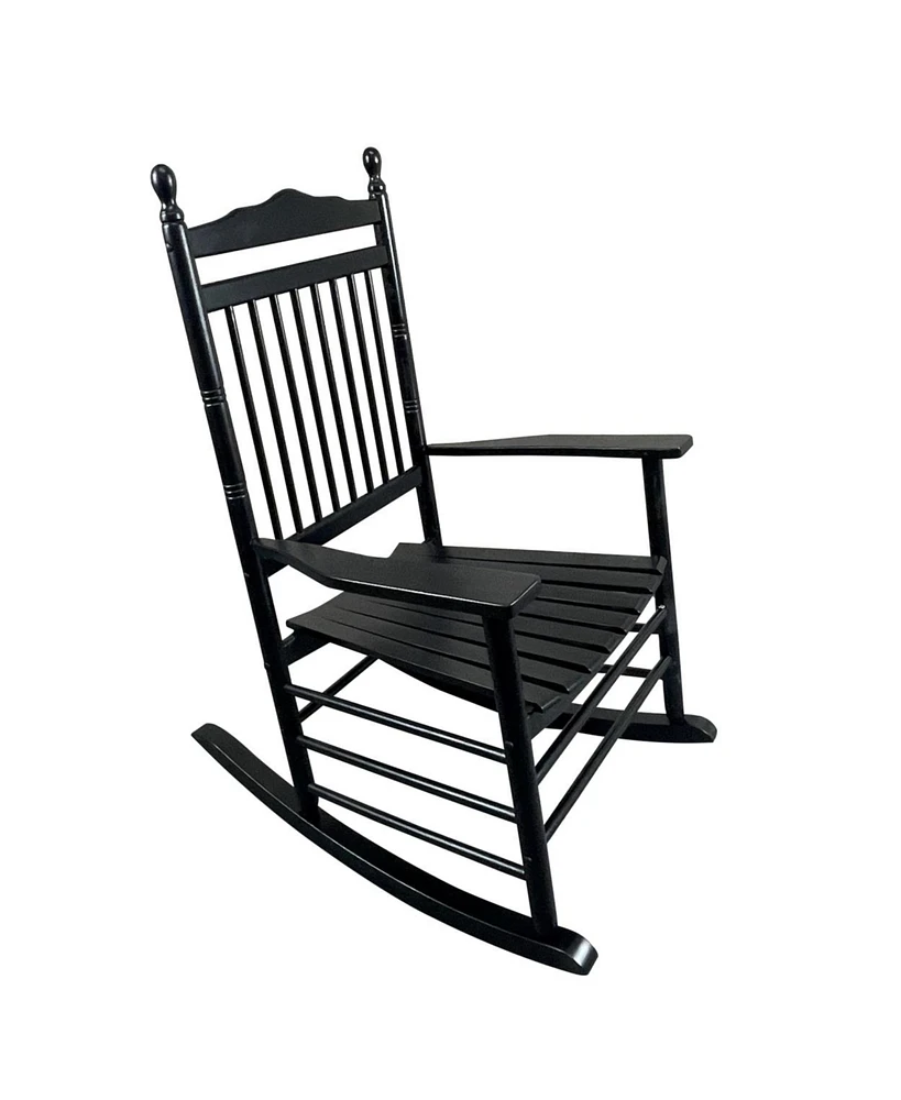 Simplie Fun Balcony Porch Adult Rocking Chair - Black