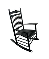 Simplie Fun Balcony Porch Adult Rocking Chair - Black